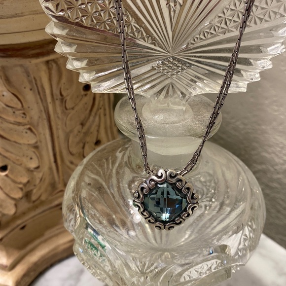 Brighton Danube Aqua Blue Swarovski necklace - Picture 3 of 7